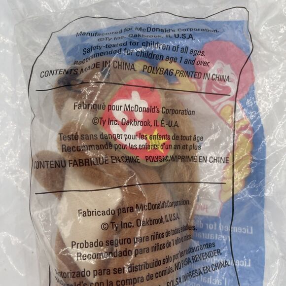 McDonald’s TY nuts the squirrel #8 New Old Stock In Pkg. 1122a051 - Picture 2 of 3